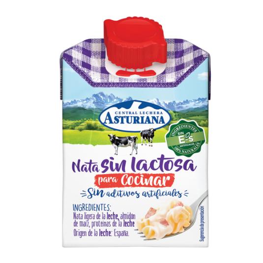 Leche entera sin lactosa ASTURIANA, brik 1 litro