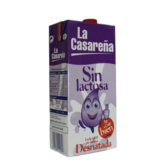 LECHE DESNATADA S/LACTOSA CASAREÑA 1L