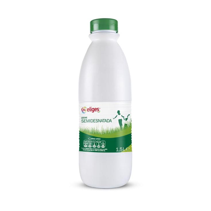 LECHE SEMIDESNATADA BOTELLA IFA ELIGES 1.5L