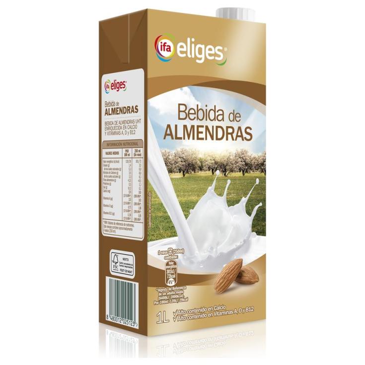 BEBIDA ALMENDRAS CALCIO VITAMINA A,D,B IFA ELIGES 1L