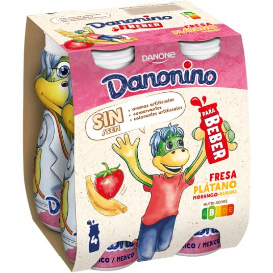 YOGUR LIQUIDO FRES/PLAT BEBEDI DANONIN DANONE P4 100G/U