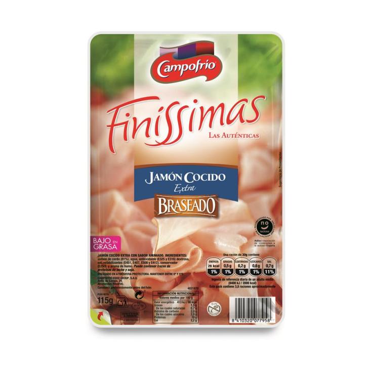 JAMON COCIDO BRASEADA FINISIMA CAMPOFRIO 115G