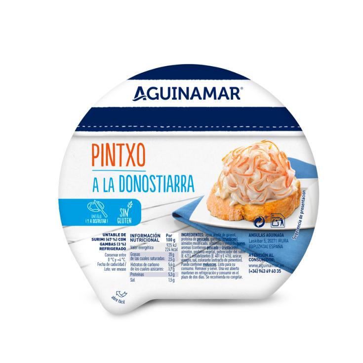 PINTXO DONOSTIARRA UNTAR SURIMI/GAMBAS AGUINAMAR 180G