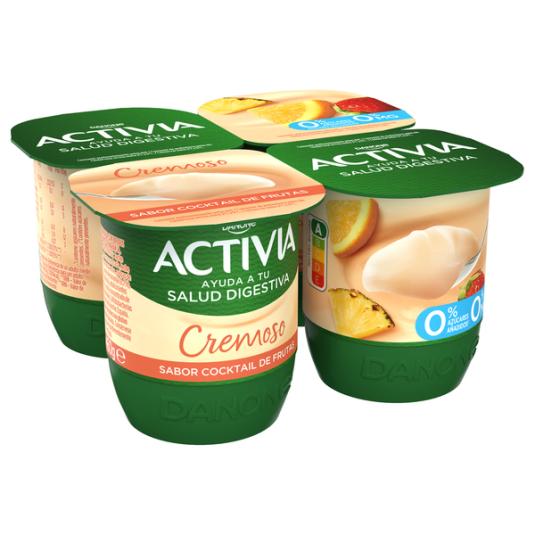 Yogur Bífidus Desnatado 0% Sin Lactosa con Melocotón ACTIVIA de Danone pack  4 uds. - Comercial Blanenca Prolac, comercialización y distribución de  productos lácteos