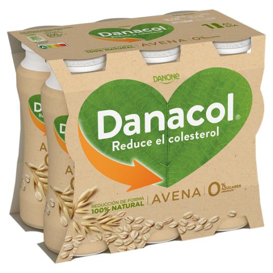 YOGUR LIQUIDO AVENA DANACOL 0% DANONE P6 100G/U