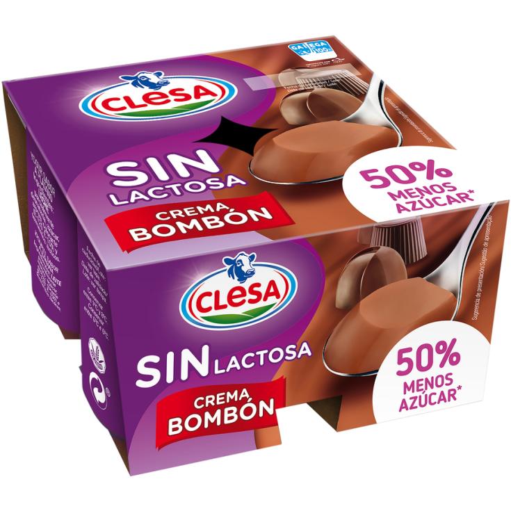 CREMA BOMBÓN S/LACTOSA CLESA P4 125G/U