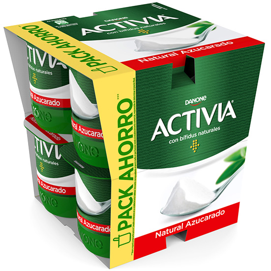 YOGUR BIFIDUS NATURALAZUCARADO ACTIVIA DANONE P8 120G/U