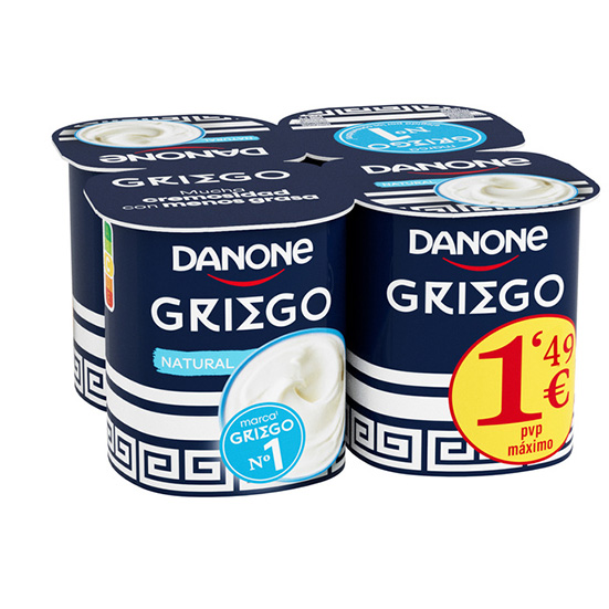 YOGUR GRIEGO NATURAL DANONE P4 119G/U