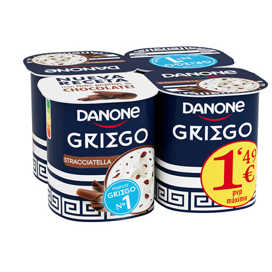 YOGUR GRIEGO STRACCIATELLA DANONE P4 115G/U