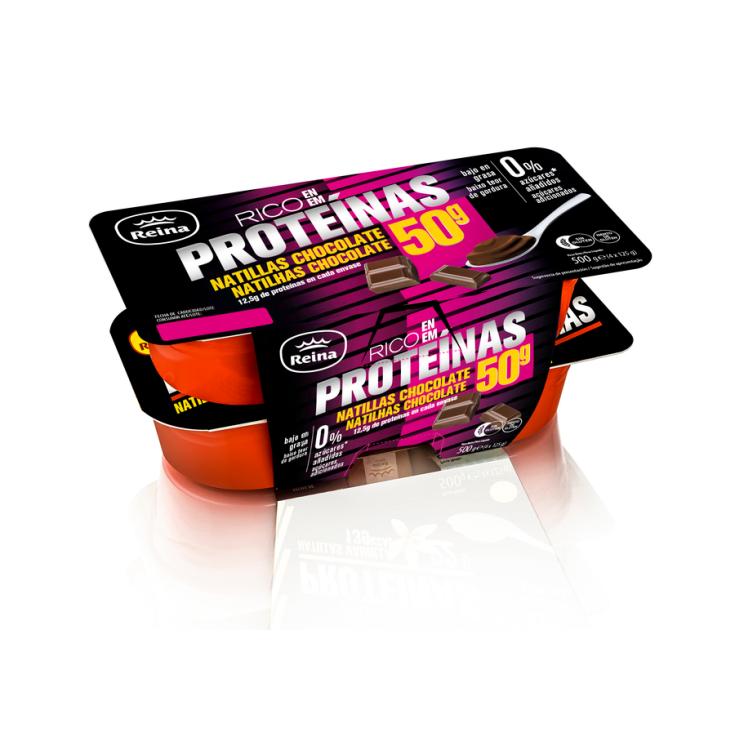 NATILLA CHOCO PROTEINAS REINA P4 125G/U