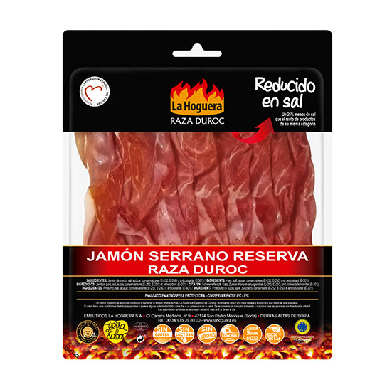 JAMÓN CURADO DUROC LONCHAS LA HOGUERA 100G