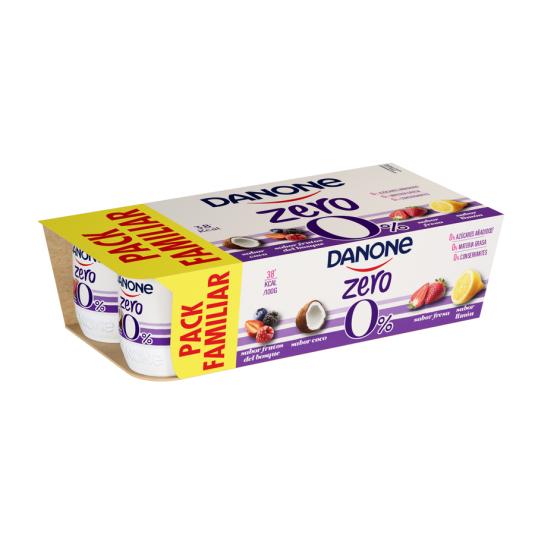 YOGUR DESNATADO ZERO COCO/FRES/F.BOS/LIM DANONE P8 120G/U