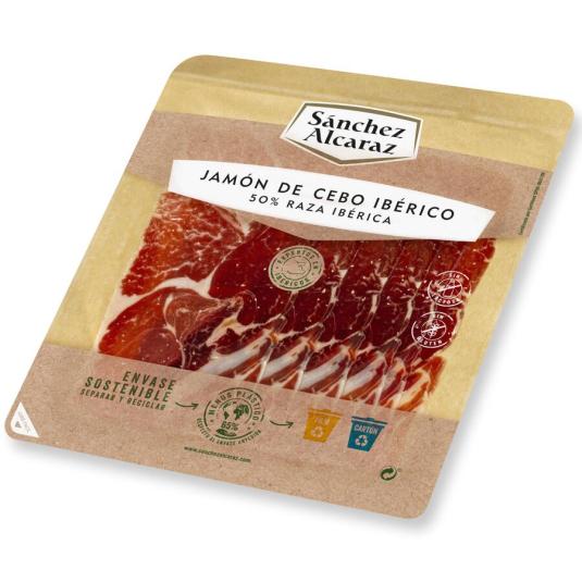 JAMON CEBO IBERICO 50% RAZA IBERICA LONCHAS SANCHEZ ALCARAZ 100G