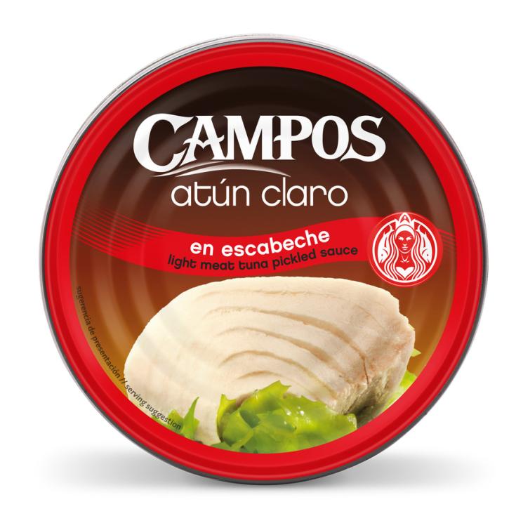 ATUN CLARO ESCABECHE LATA CAMPOS 104G ESCURR