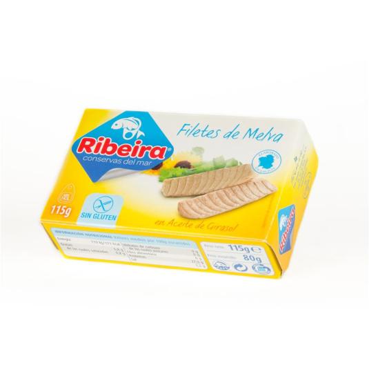 FILETE DE MELVA ACEITE GIRASOL RR-125 RIBEIRA 80G ESCURR