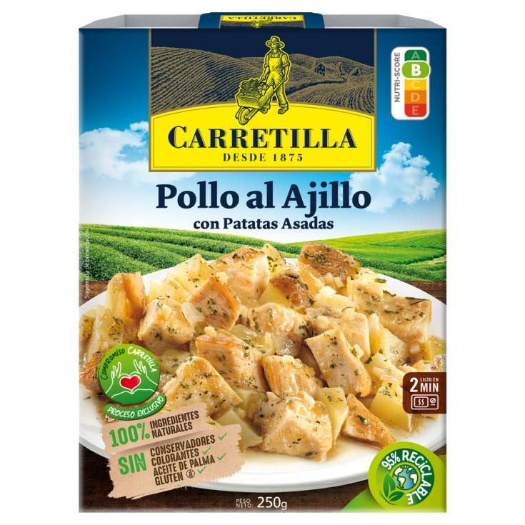 POLLO AL AJILLO C/ PATATAS ASADAS CARRETILLA 250G