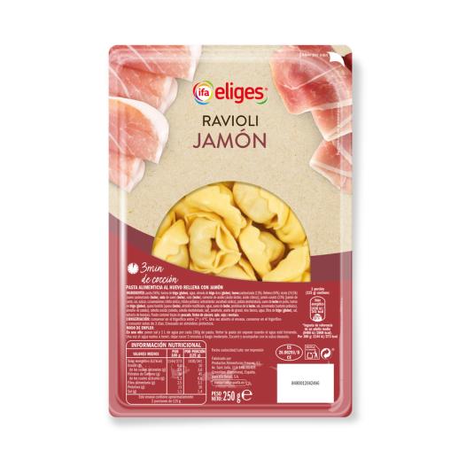 RAVIOLI JAMON IFA ELIGES 250G