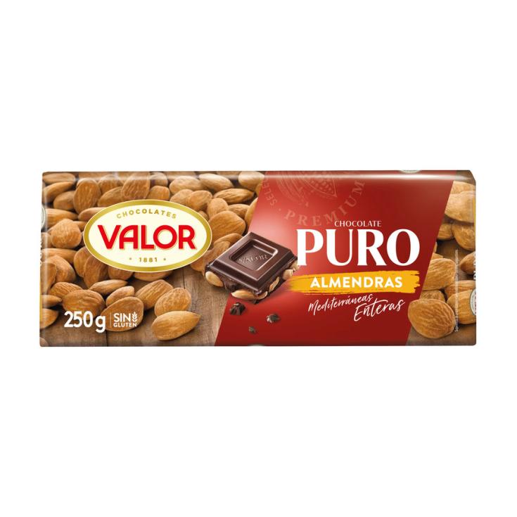 Chocolates Valor Tableta De Chocolate Negro 70% Cacao Y Almendras