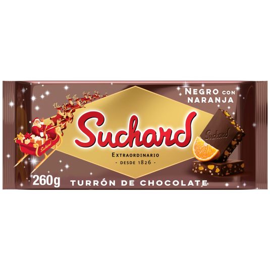 TURRÓN CRUJIENTE C/CHOCO NEGRO/ALMENDRAS SUCHARD 260G