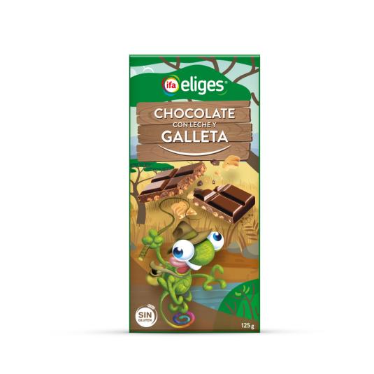 CHOCOLATE CON LECHE Y GALLETA IFA ELIGES 125G