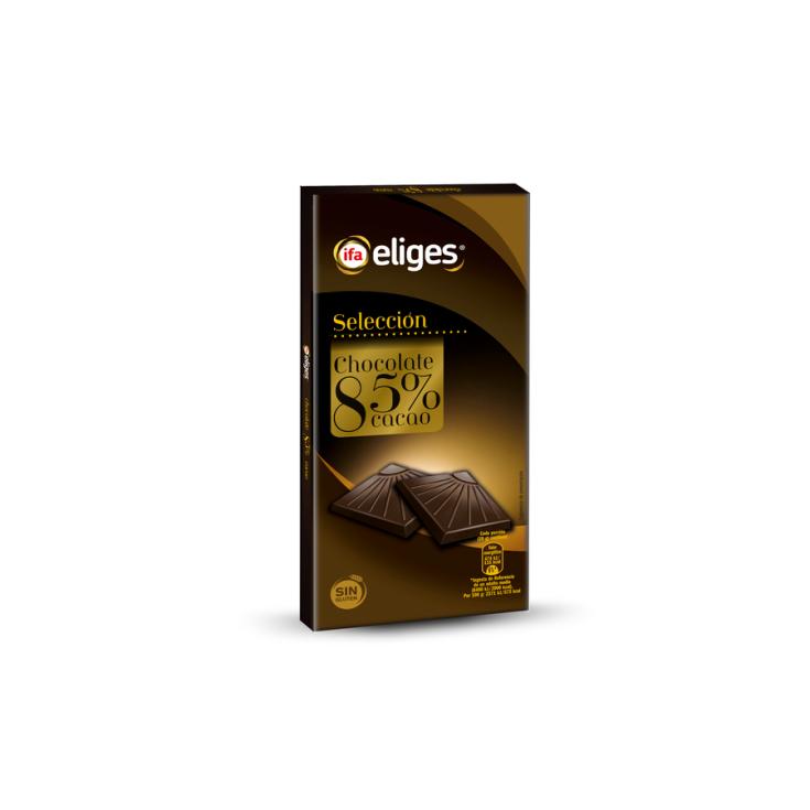 CHOCOLATE NEGRO 85% CACAO IFA ELIGES 100G