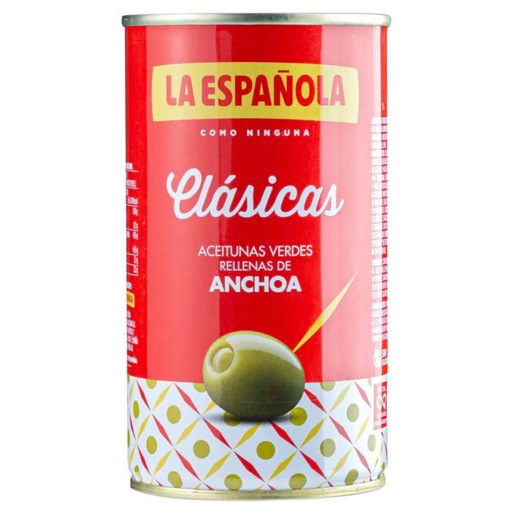 ACEITUNA VERDE RELLENAS ANCHOA LATA LA ESPAÑOLA 150G ESCURR