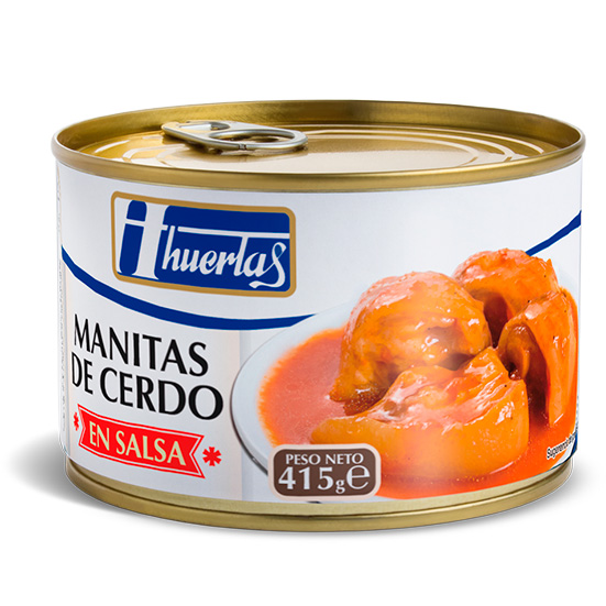 MANITAS DE CERDO EN SALSA LATA HUERTAS 450G