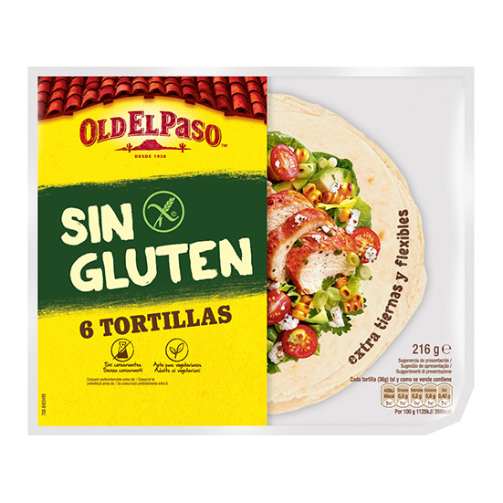 TORTILLAS S/GLUTEN OLD EL PASO 216G