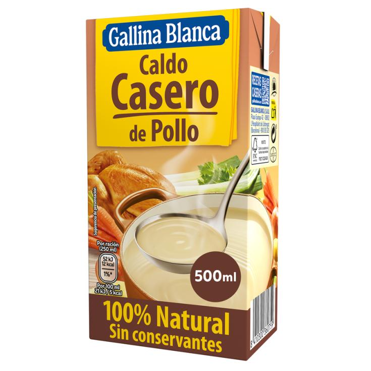 CALDO CASERO POLLO GALLINA BLANCA 500ML