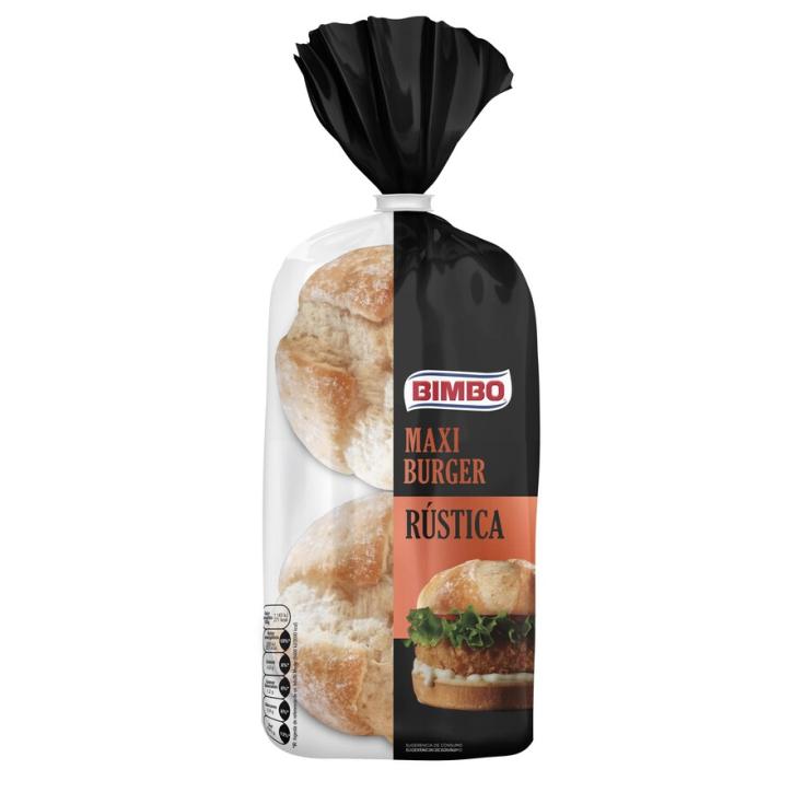 PAN DE HAMBURGUESA MAXI RÚSTICA BIMBO P4 320G