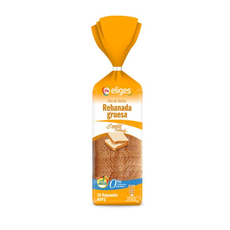 PAN DE MOLDE REBANADA GRUESA IFA ELIGES 820G