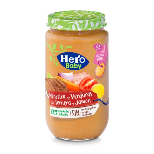 POTITO CARNE JAMÓN/TERNERA/VERDURA HERO BABY 235G