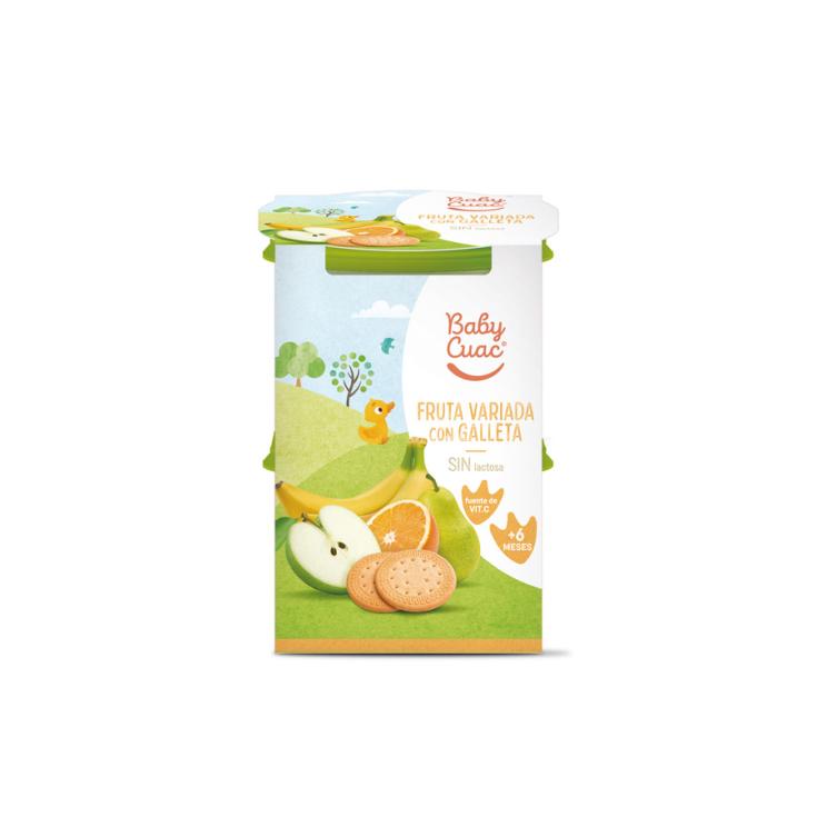 POTITO FRUTA VARIADA CON GALLETA BABY CUAC P2 200G/U