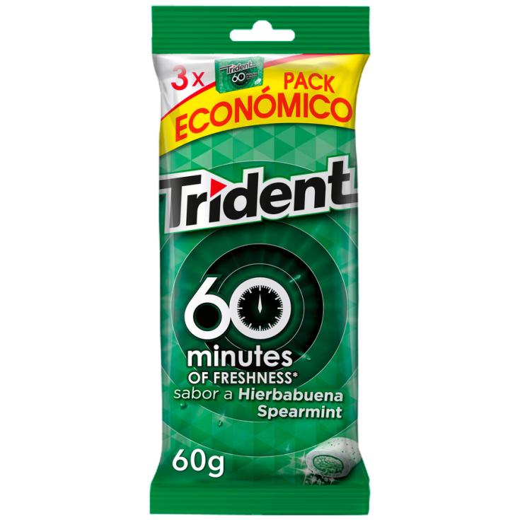 CHICLE HIERBABUENA GRAG 60 MINUT TRIDENT P3 20G/U