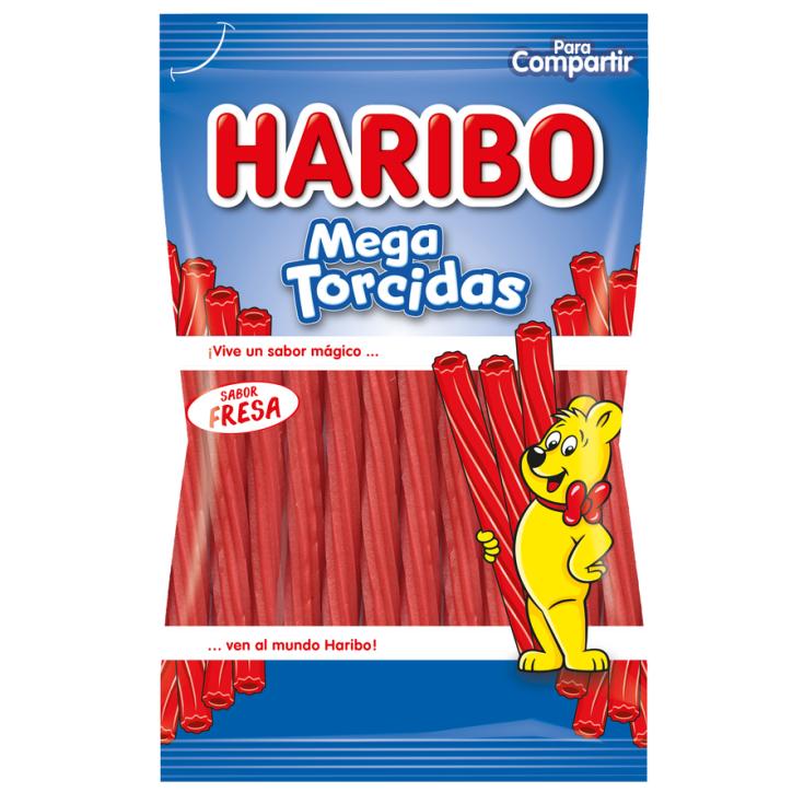 REGALICES MEGA TORCIDAS DE FRESA HARIBO 160G