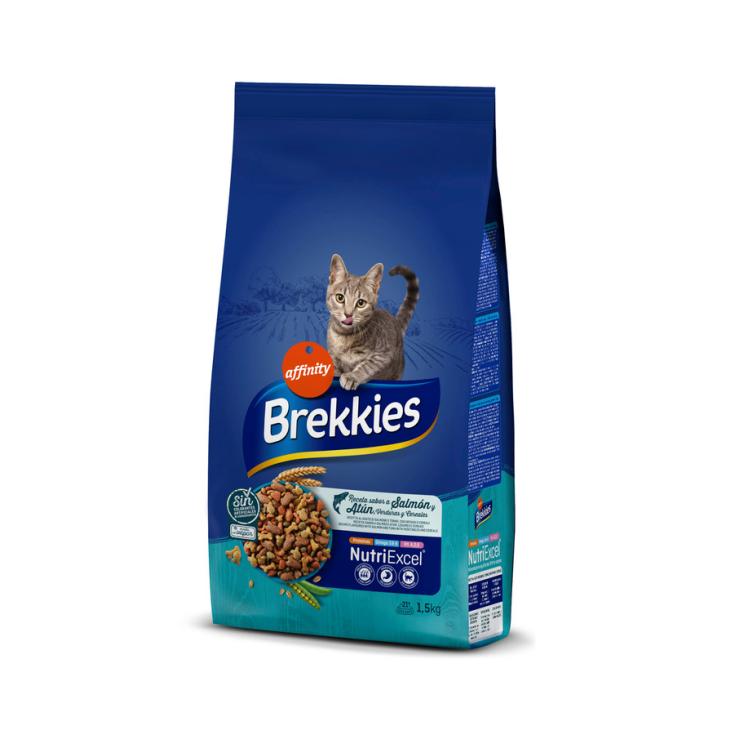 COMIDA SECA GATO PESCADO MIX BREKKIES EXCEL 1.5KG