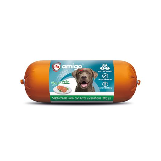 COMIDA HÚMEDA PERRO SALCHICHA POLL/ARR/ZAN IFA AMIGO 1KG