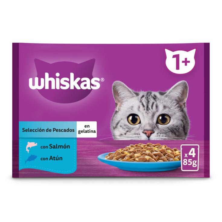 COMIDA HÚMEDA GATO PESC POUCH CORE WHISKAS P4 85G/U