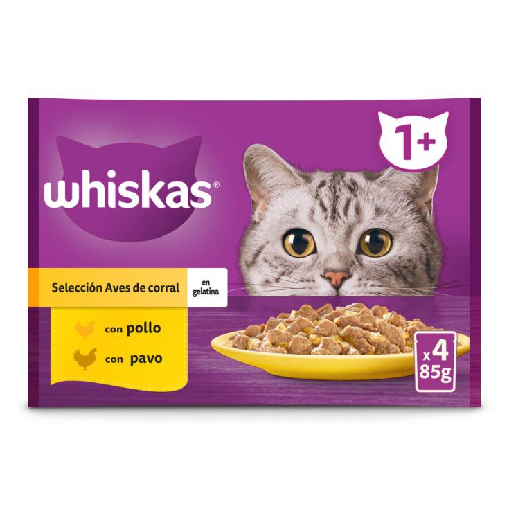 COMIDA HÚMEDA GATO AVE POUCH CORE WHISKAS P4 85G/U