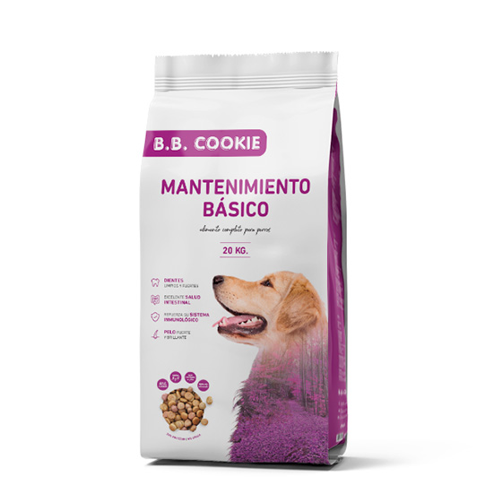 COMIDA SECA PERRO MATENIMIENTO BASICO COOKIE 20KG