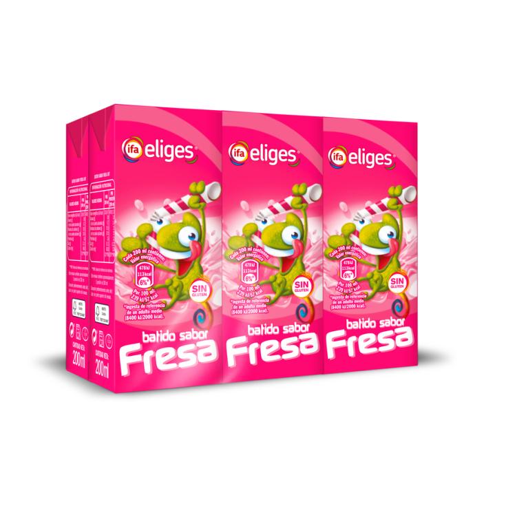 BATIDO BRICK FRESA IFA ELIGES P6 200ML/U