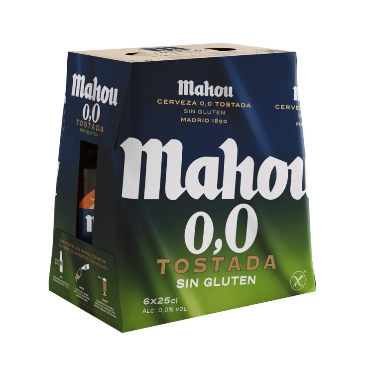 CERVEZA S/ALC S/GLUTEN TOSTADA CRISTAL MAHOU P6 250ML/U