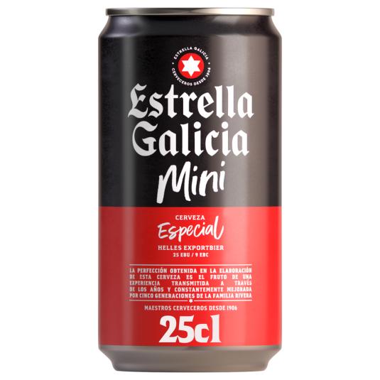 CERVEZA ESPECIAL LATA MINI ESTRELLA GALICIA 25CL