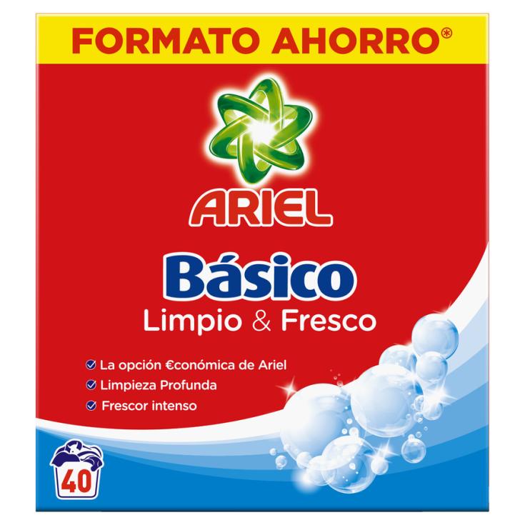 DETERGENTE POLVO BÁSICO ARIEL 40D