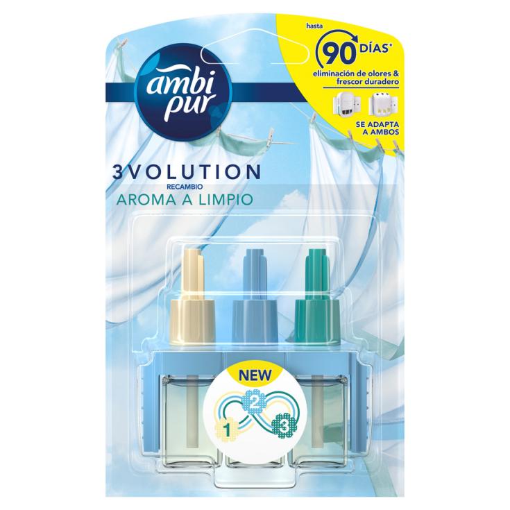 AMBIENTADOR 3VOLUTION AROMA LIMPIO FRESH AMBIPUR  1U