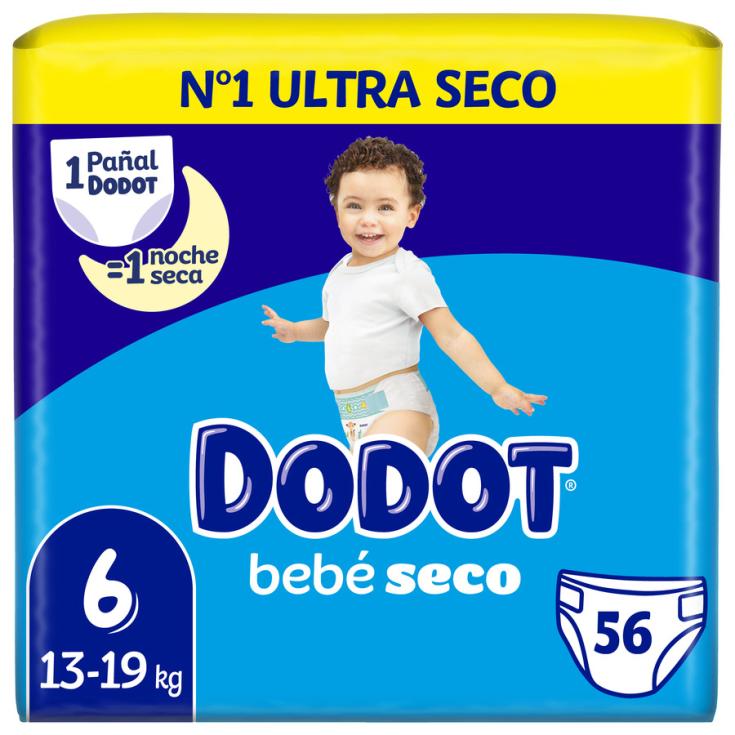 PAÑAL BEBÉ SECO T6 +13KG DODOT 56U