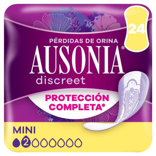 COMPRESA INCONTINENCIA MINI DISCREET AUSONIA 24U