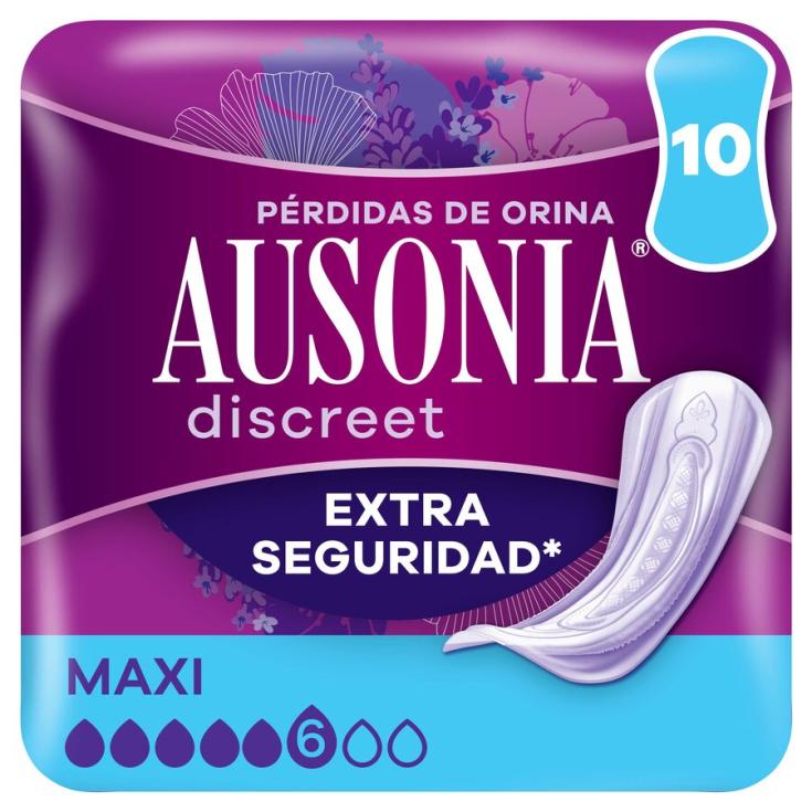 COMPRESA INCONTINENCIA MAXI DISCREET AUSONIA 10U