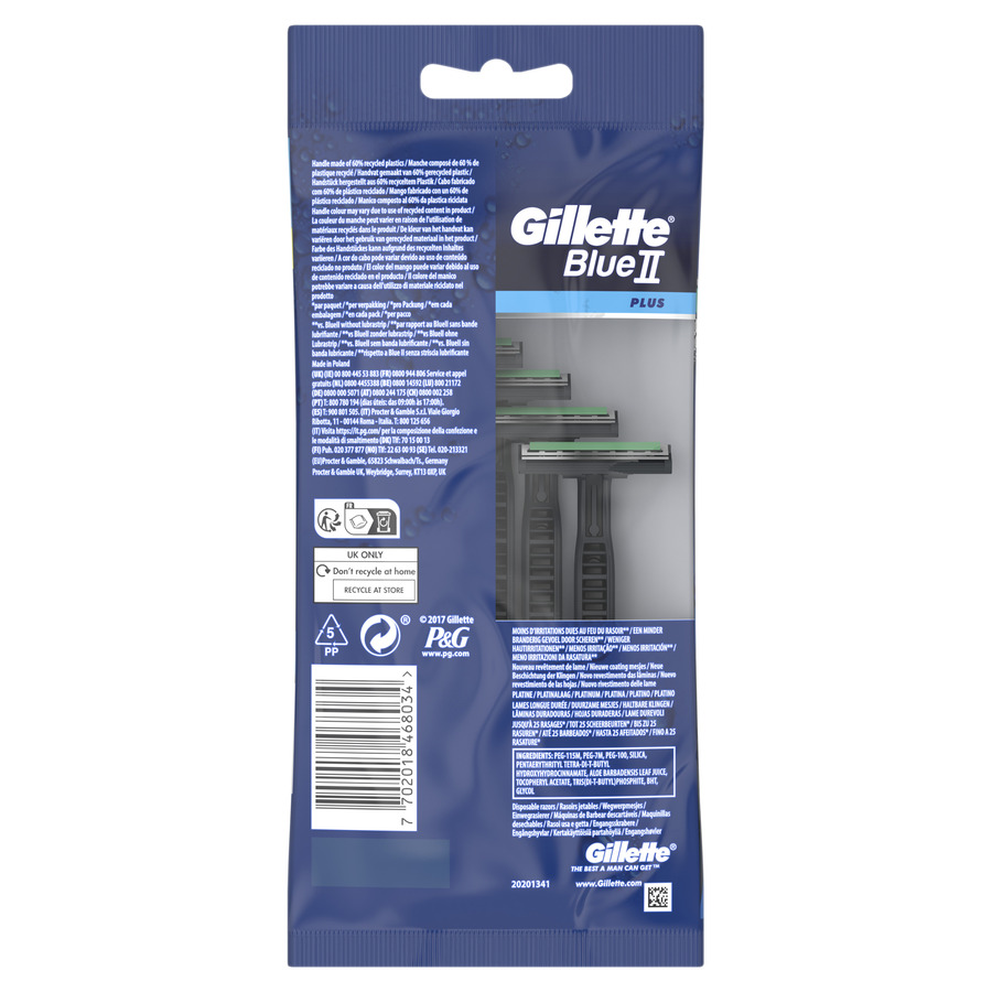 MAQUINILLA DESECHABLE BLUE 2 PLUS GILLETTE 5