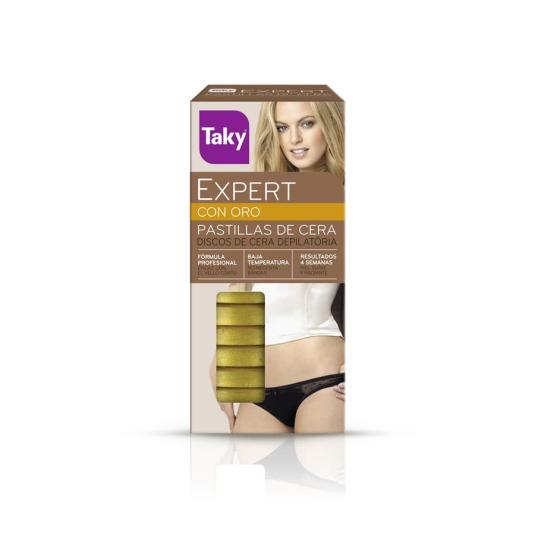 CERA DEPILATORIA PASTILLAS CON ORO TAKY EXPERT 300G